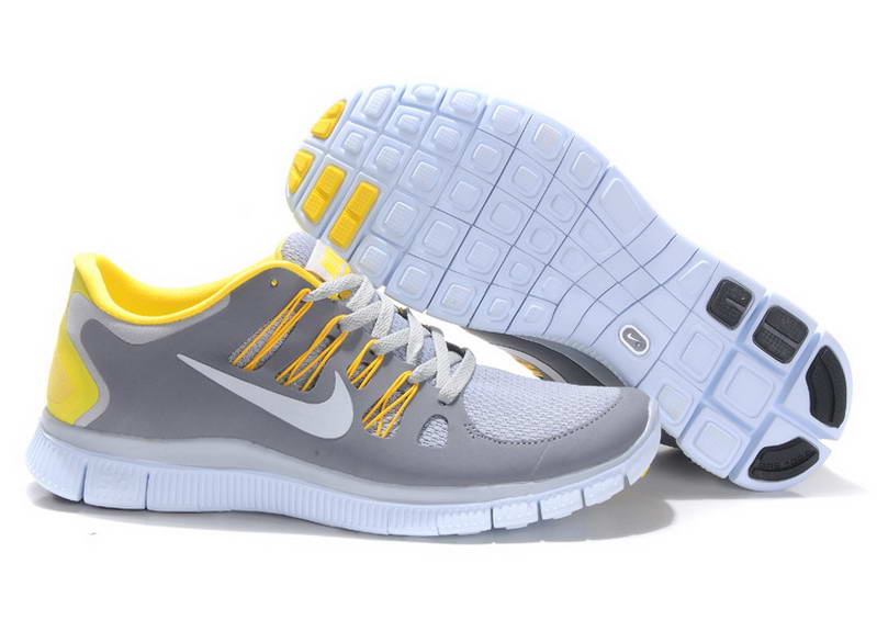 Nike Free Run 5.0 V2 Mens And Womens Running Shoes New Breathable Gray Yellow